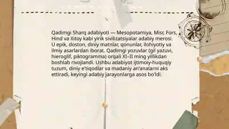 Qadimgi Sharq adabiyoti 3