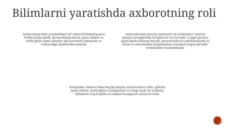 Axborotlarning Ijtimoiy Ahamiyati Va Faoliyatlari 3