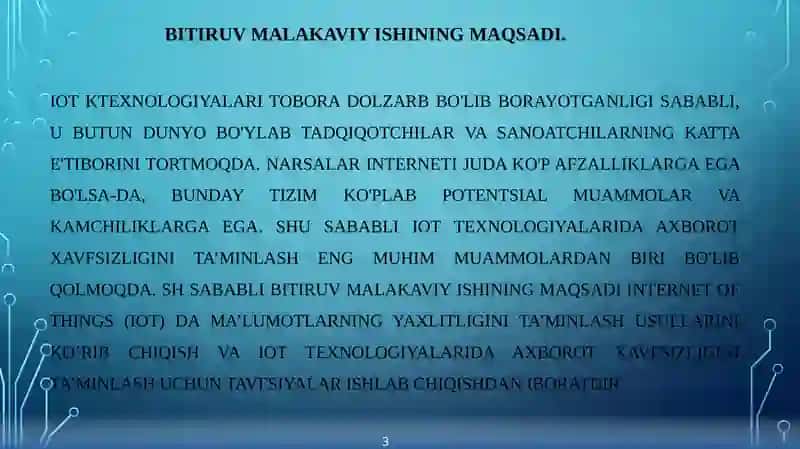 Internet of things (IOT) dama’lumotlamingyaxlitliginita’minlashusullaritahlili 3