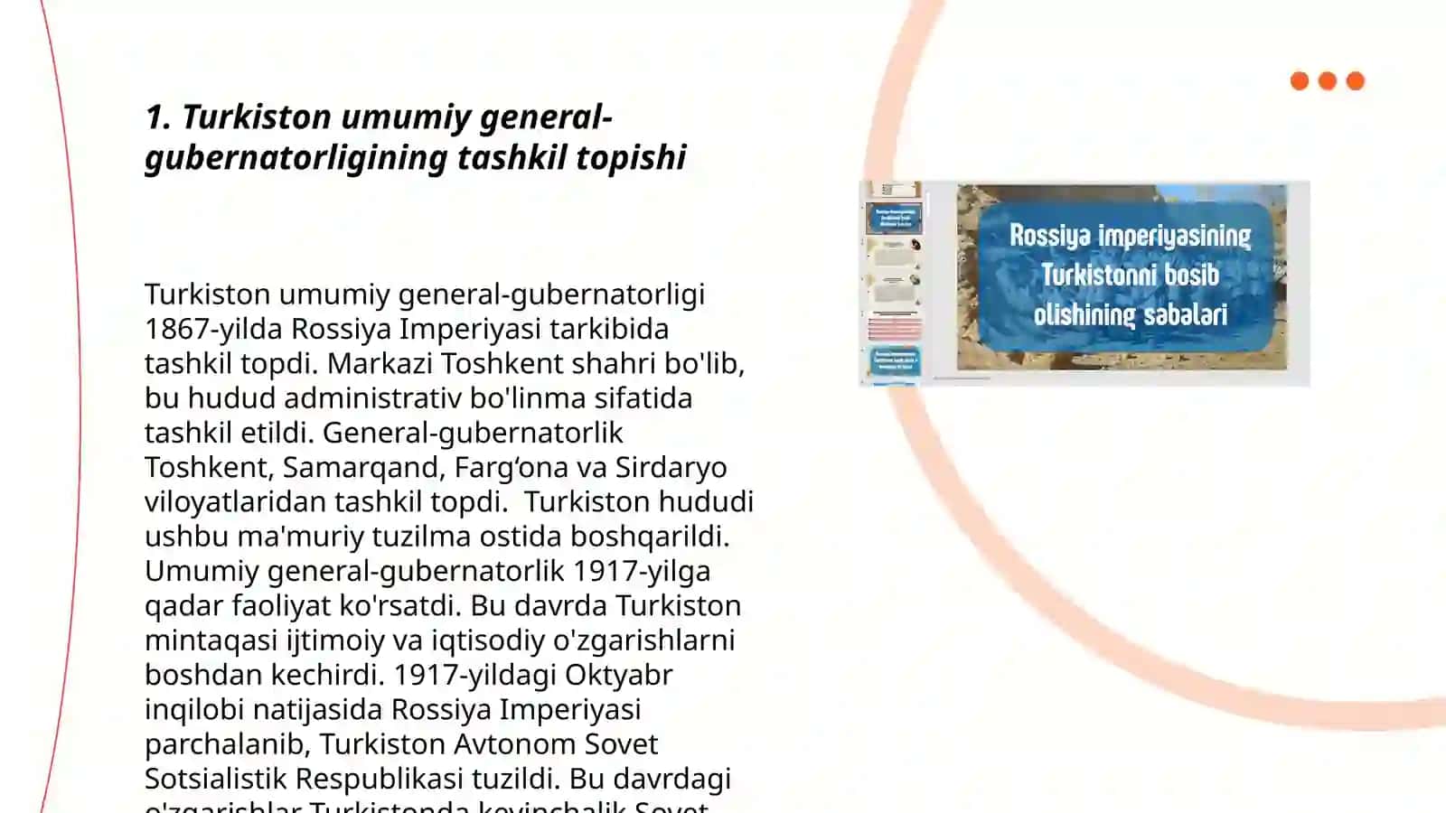 Oʻrta Osiyoning chor Rossiyasi tomonidan bosib olinishi 3