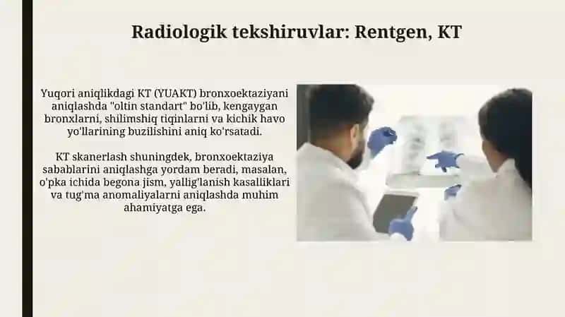 Bronxoektatik kasallik etiologiyasi, klinikasi, diagnostikasi 3