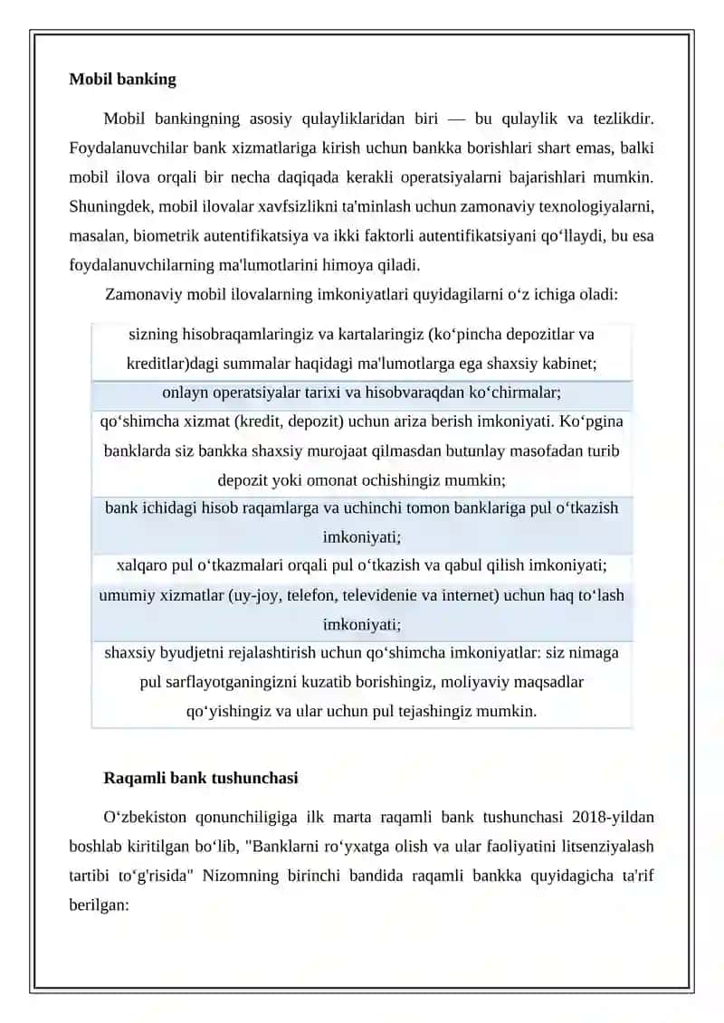 Bank mobil ilovalaridan foydalanish qulayliklari 3