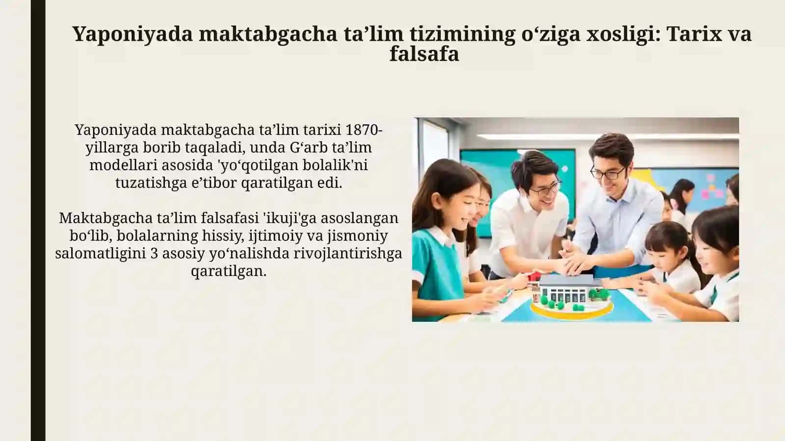 Yaponiya zamonaviy maktabgacha ta`lim tizimi 3