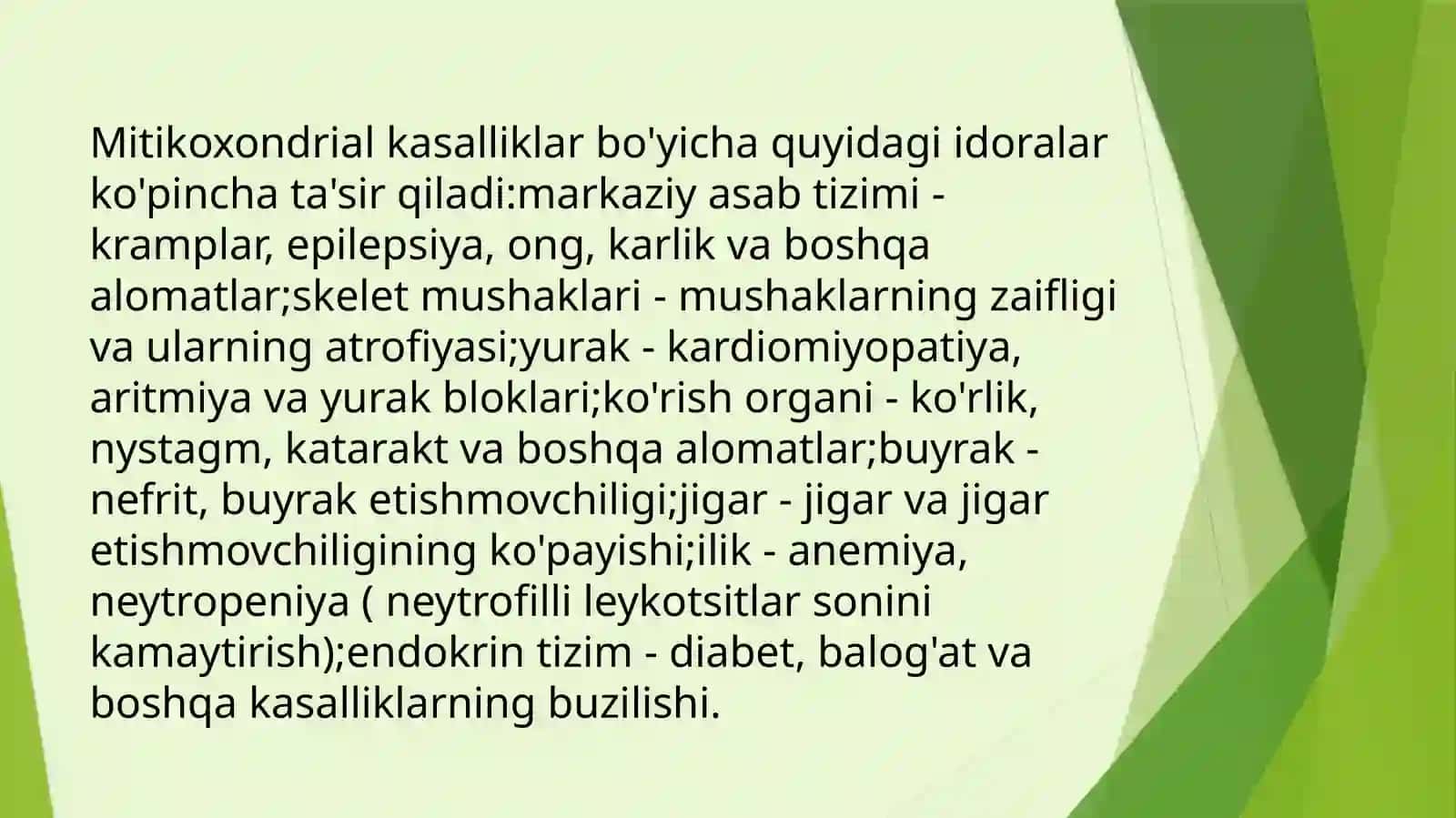Mitaxondrial kasalliklar 3
