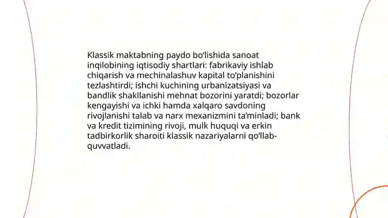 Klassik maktab shaklanishining tarixiy shartlari 3