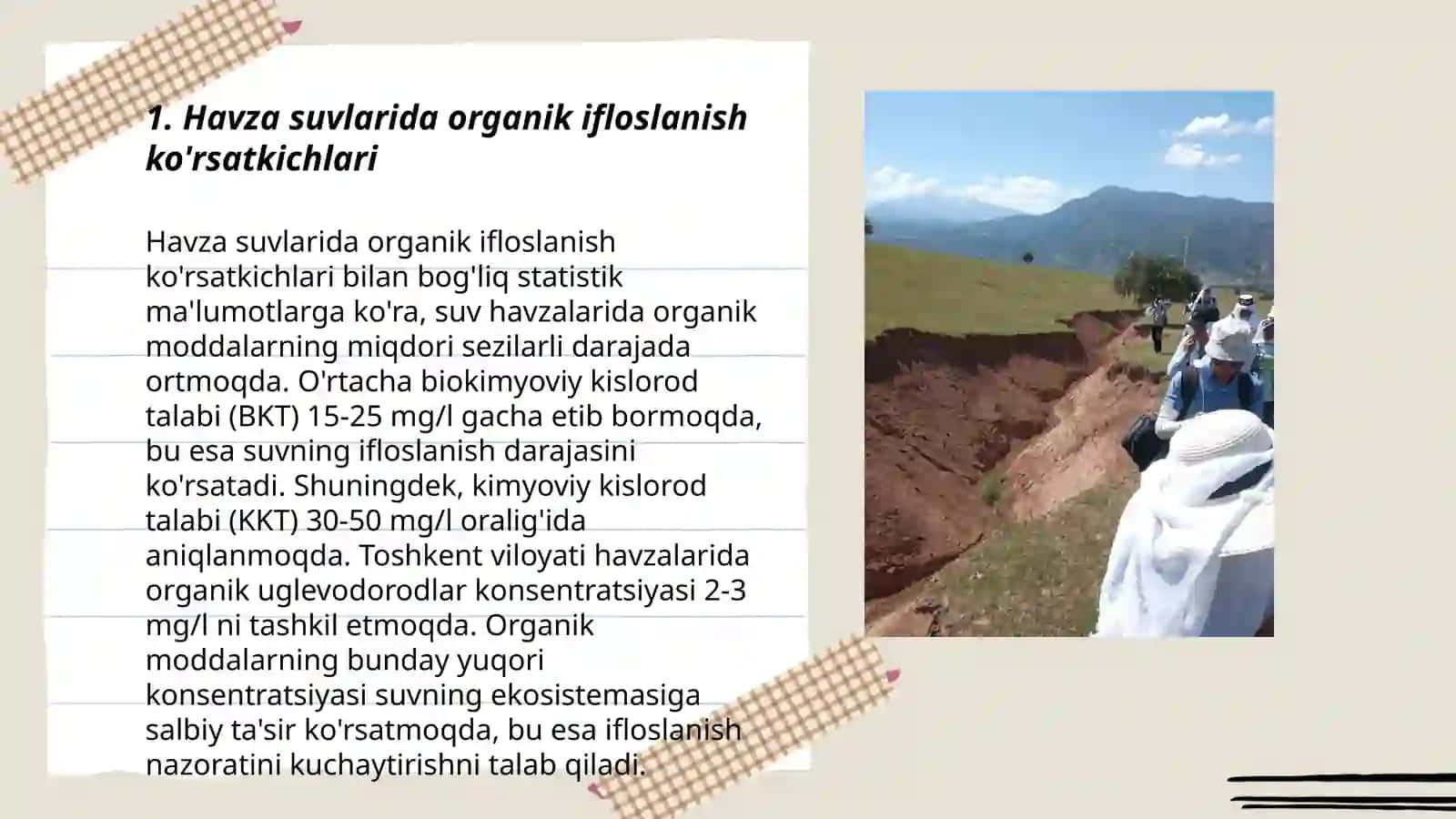 Havzalardagi suvning organik ifloslanish ko'rsatkichlarini tekshirish usullari 3