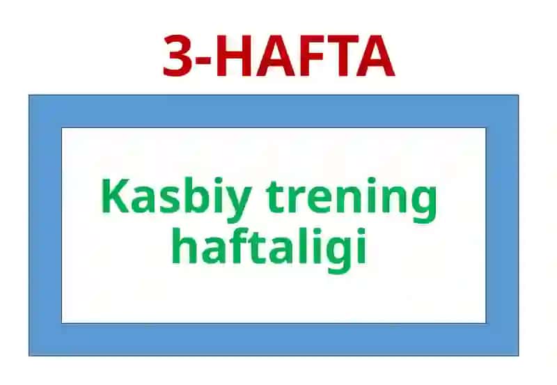 Kasb-hunarga yo‘naltirish haftaligi 3