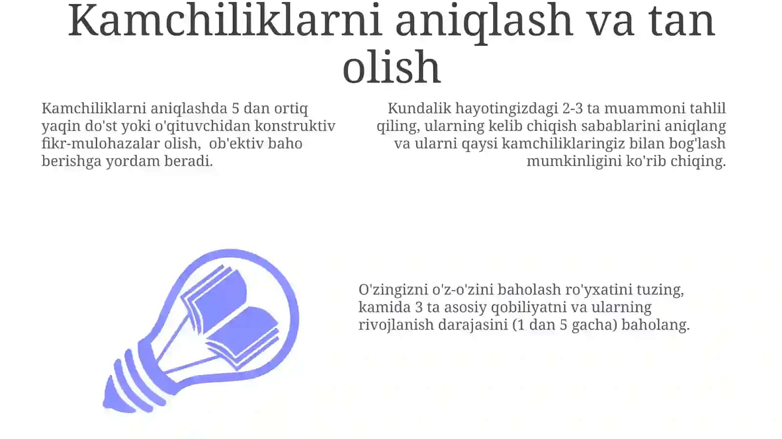 Kamchiliklarni Aniqlash va Tahlil Qilish 3