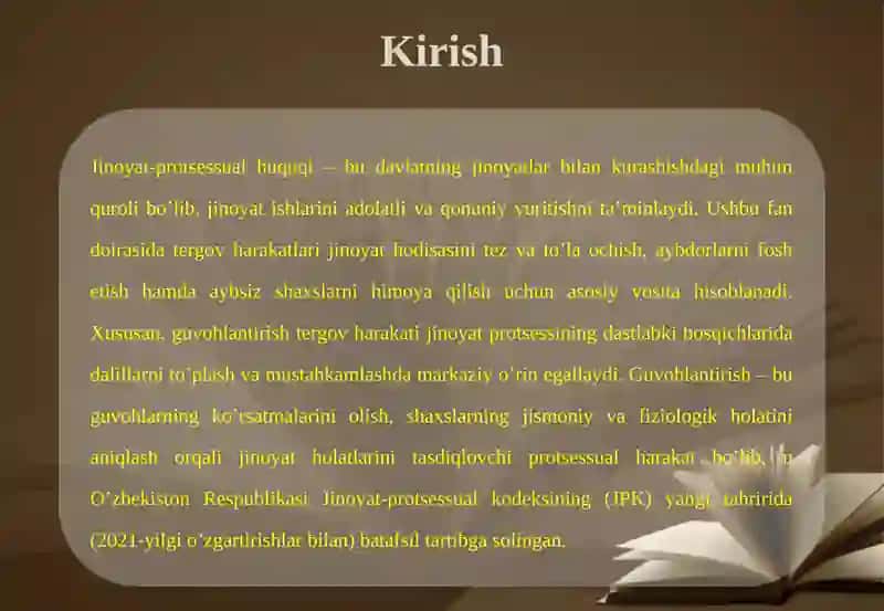 Guvohlantirishter go'vharakati tushunchasi va o'tkazilish tartibi 3
