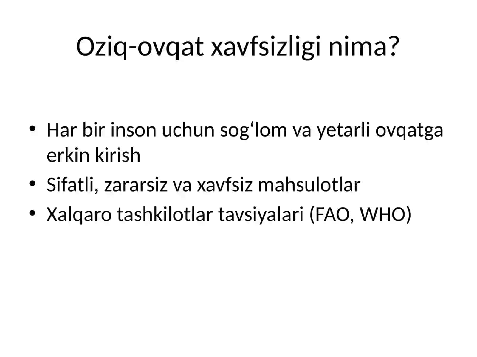 Oziq-ovqat xavfsizligini ta'minlashda ekologiyaning o‘rni 3