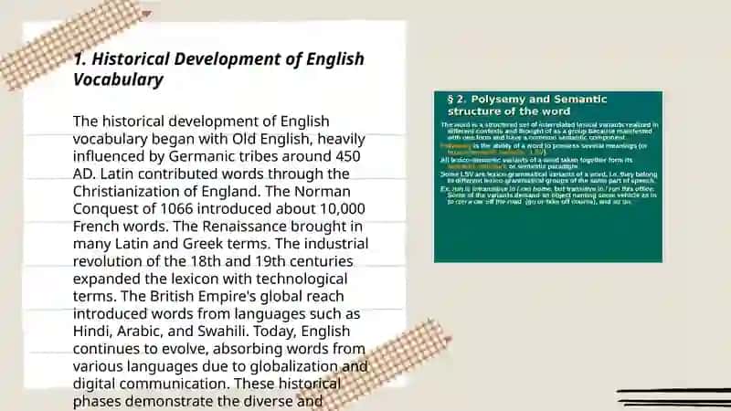 Etymology of the lexicology. Lexicography semantics and the semantic structure 3