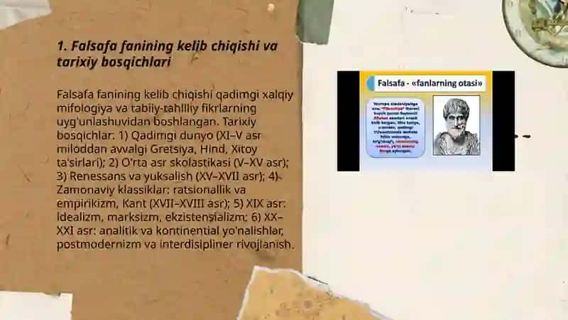 Falsafa fanini rivojlanishi va fan sifatida shakillanishi 3