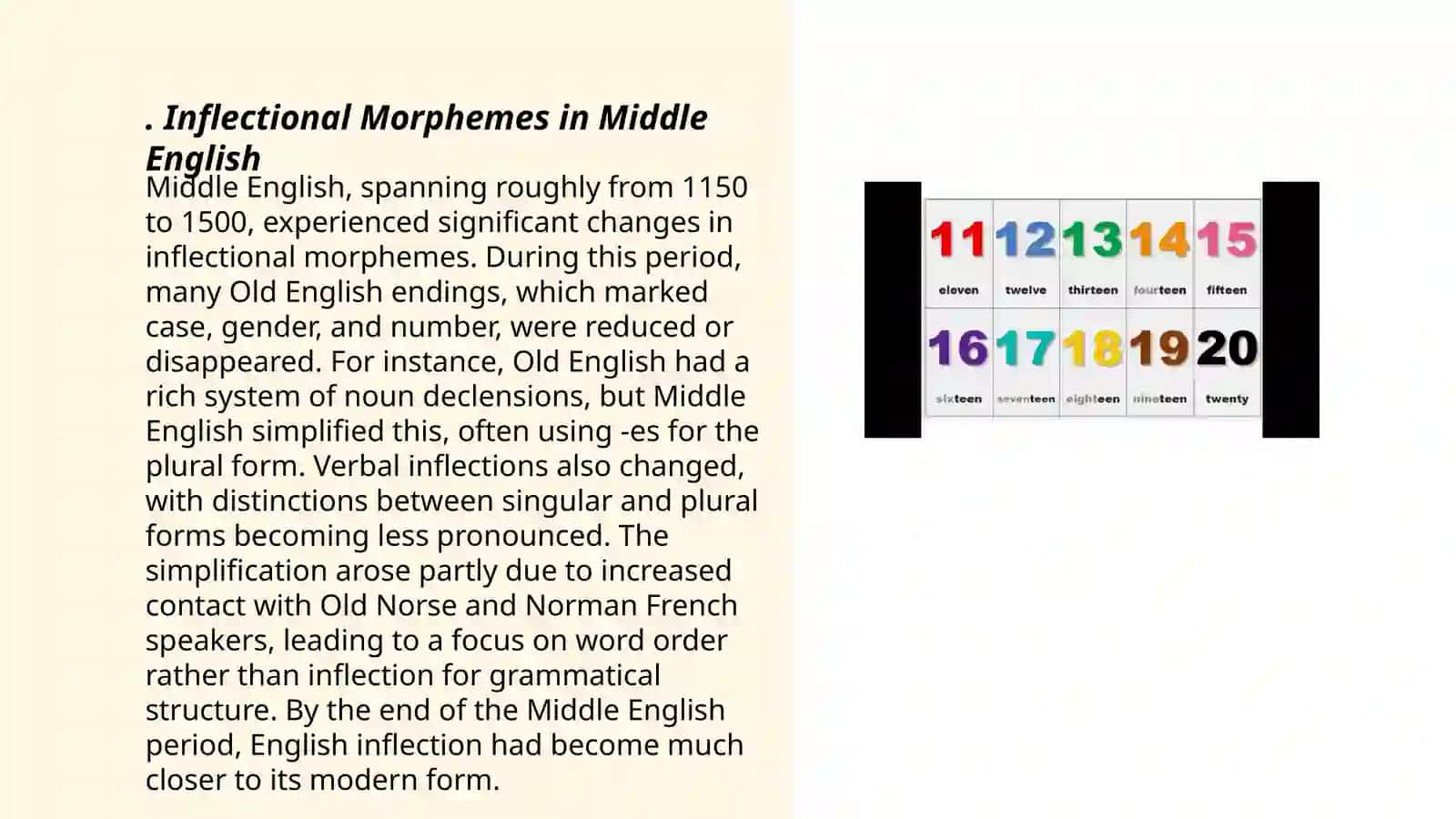 Morphology in middle English 3