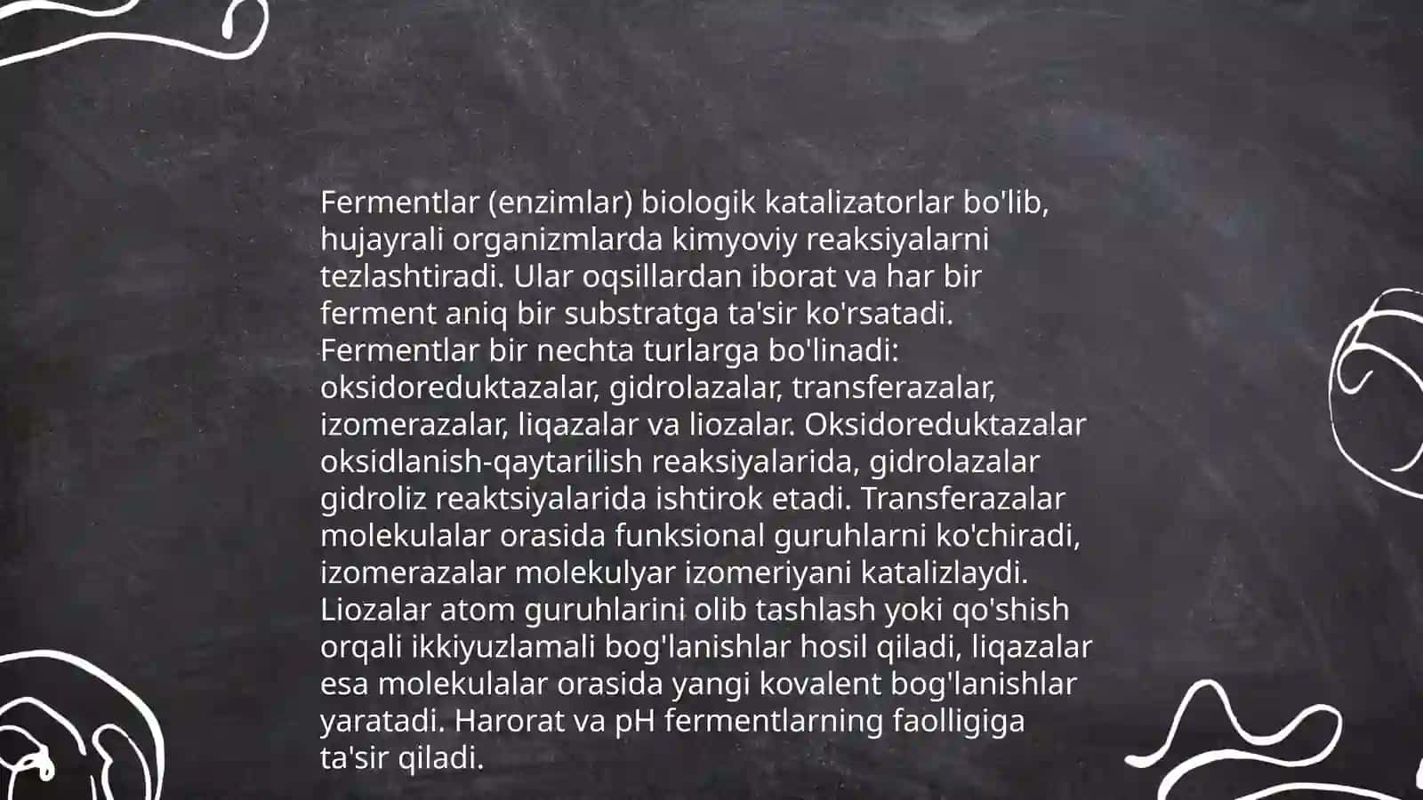 Fermentlardan biotexnologik jarayonlarda foydalanish, sanoat va qishloq xoʻjaligida fermentlarning ahamiyati 3