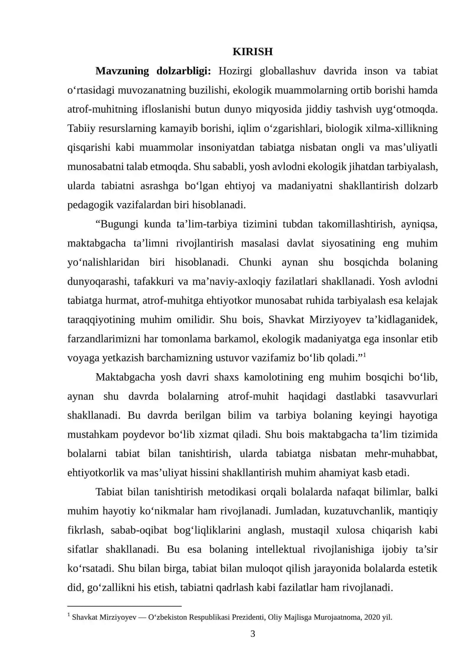 Tabiat bilan tanishtirish metodikasi fanining barkamol inson tarbiyasidagi imkoniyatlari 3