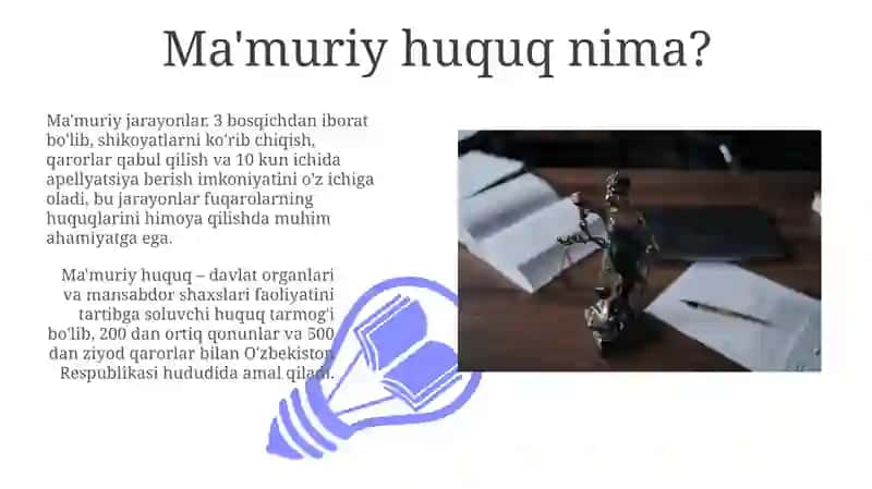 Ma'muriy huquq faniga kirish 3
