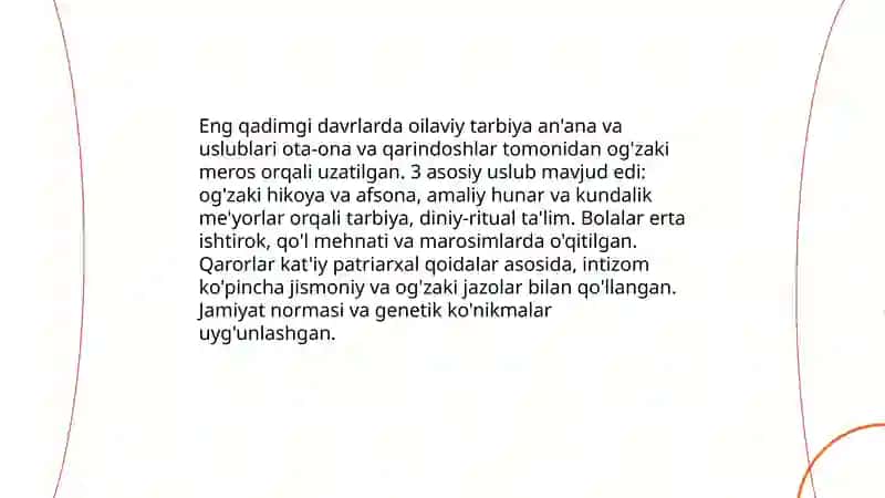 Eng qadimgi davrlarda tarbiya 3