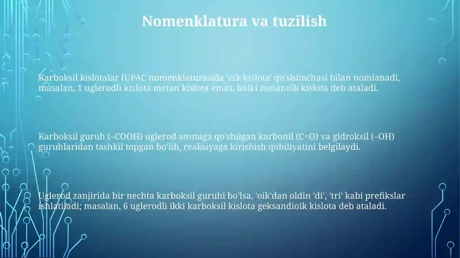 Karboksil kislotalar va ularning hosilalari 3