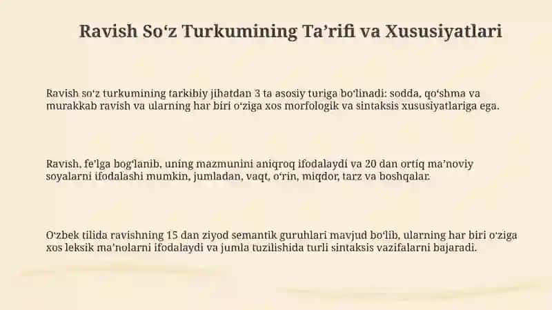 Ravish Soʻz Turkumi Muammosiga Doir Nazariy Qarashlar Tahlili 3