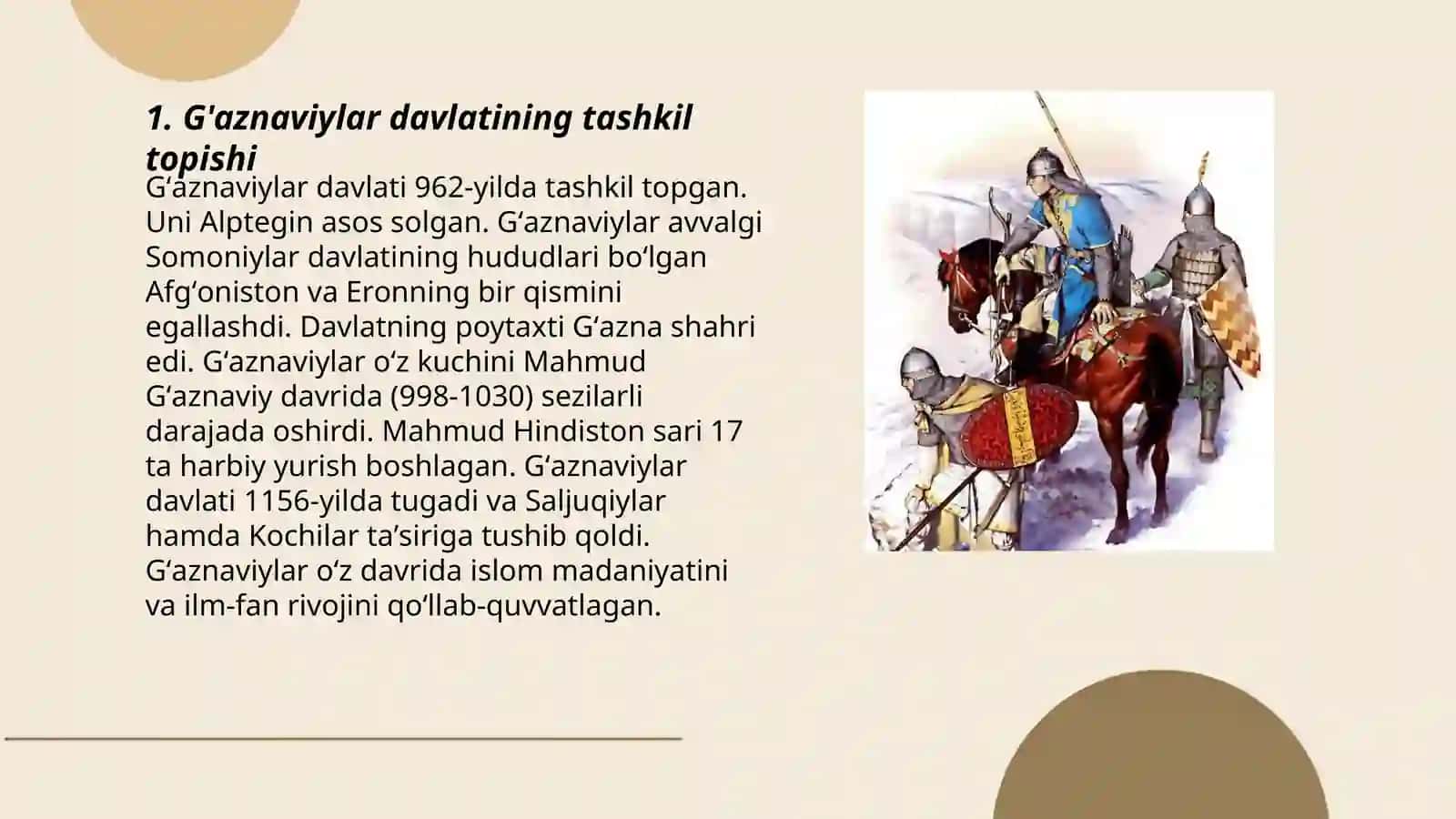 G'aznaviylar va Saljuqiylar davlati 3
