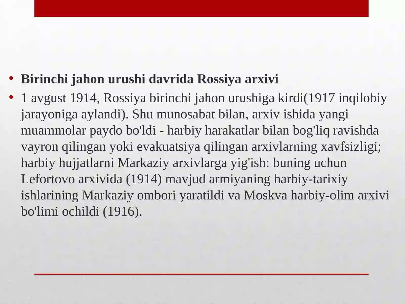 Birinchi jahon urushi davrida Rossiya arxivi 3