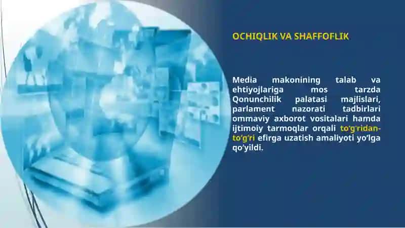 O‘zbekistonda xalqchil parlamentni shakllantirish ISLOHOTLARI 3