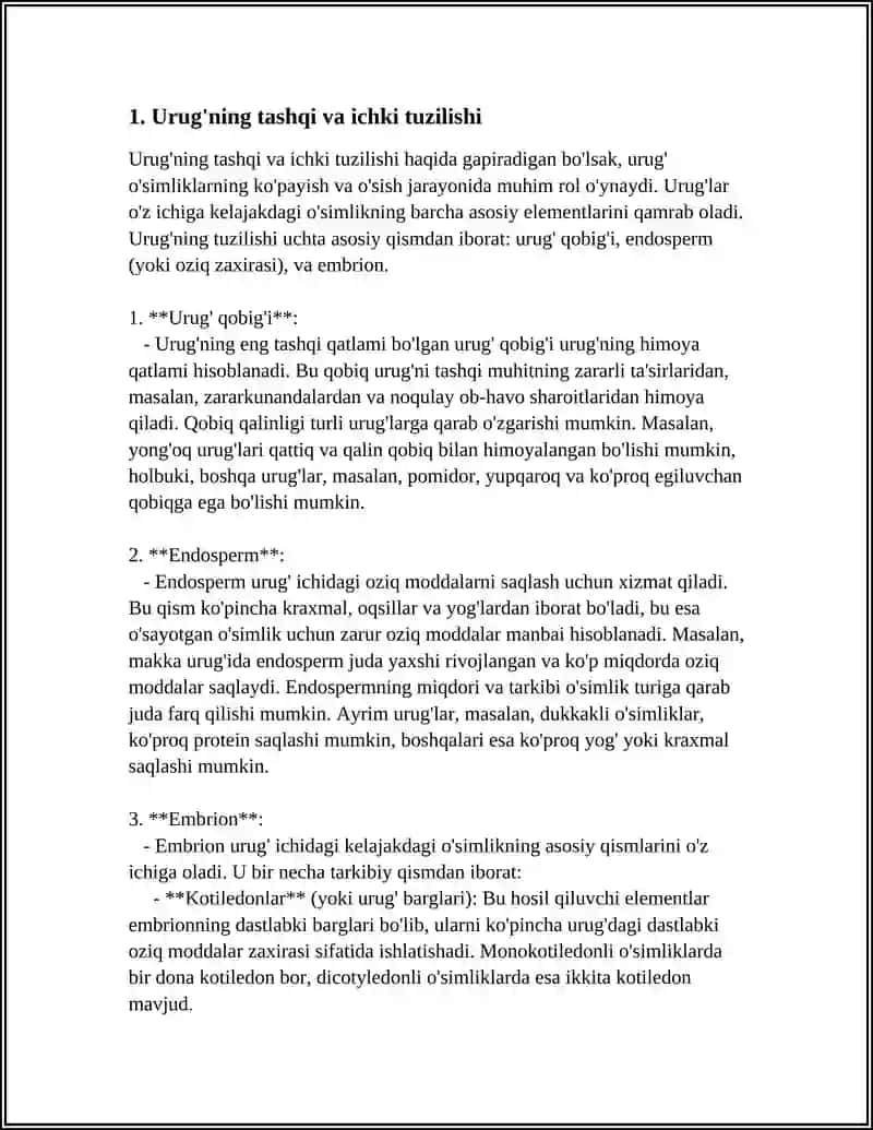 URUG'LARNING TUZULISHI, TIPLARI VA UNISHI 3