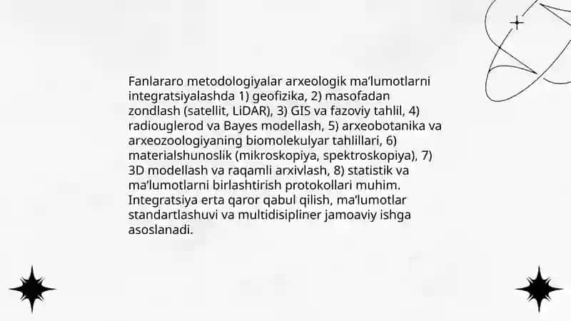 Fanlararo yondashuv asosida arxeologik ma’lumotlarni tahlil qilish 3