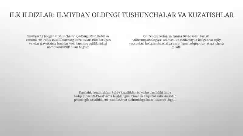 Olifrenopsixologiya Fanining Rivojlanish Tarixi 3