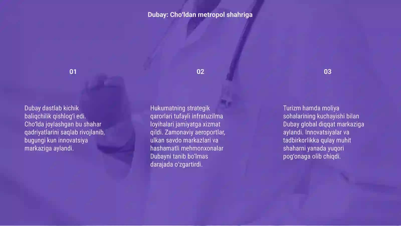 Dubayning rivojlanish yo’li 3