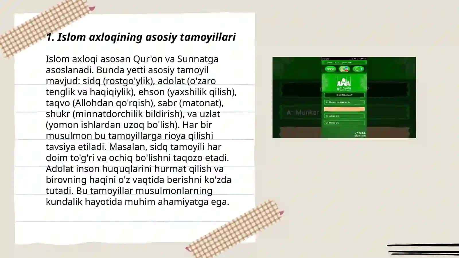 Islom Axloqi va Maʼnaviyati 3