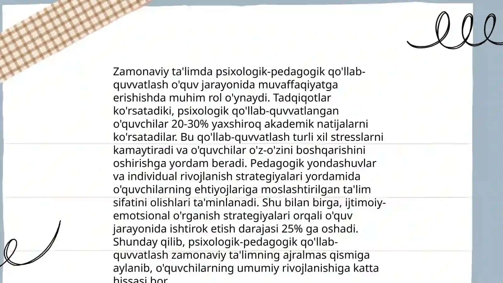 Zamonaviy talimda psixologik pedagogik qo‘llab quvvatlashni rivojlantirish 3