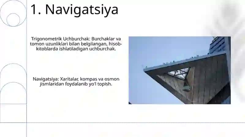 Trigonometrik uchyoqlik va sferik uchburchak 3