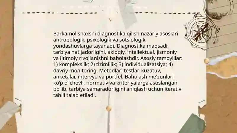 Barkamol shaxsni tarbiyalash diagnostikasi 3