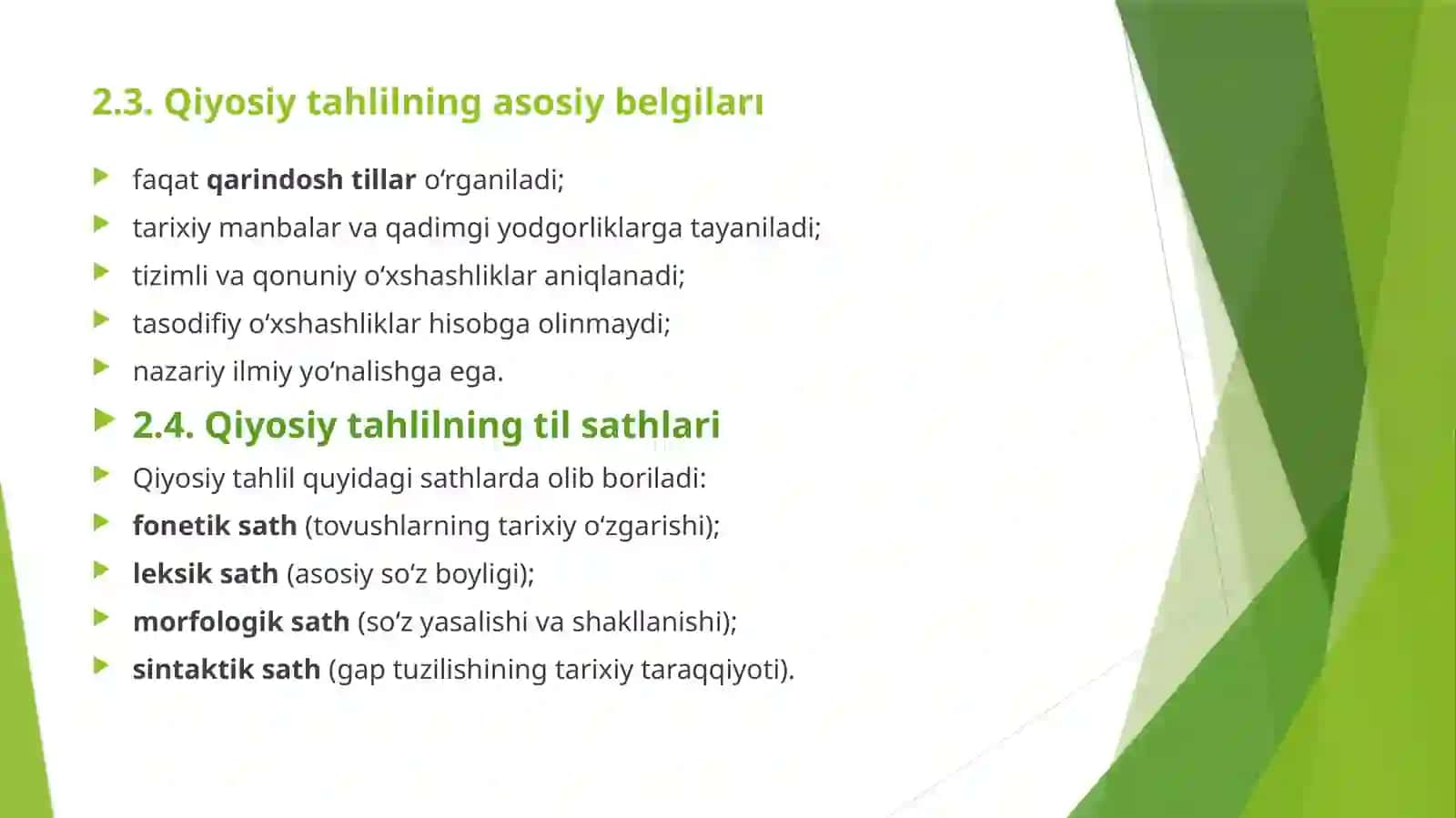 Qiyosiy tilshunoslikda qiyosiy tahlil va kontrastiv tahlil 3