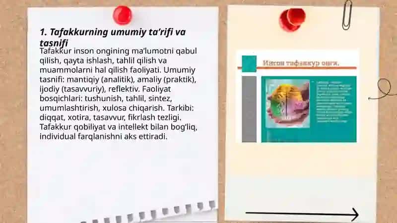 Tafakkurning tasnifi. Qobiliyat va intellekt 3