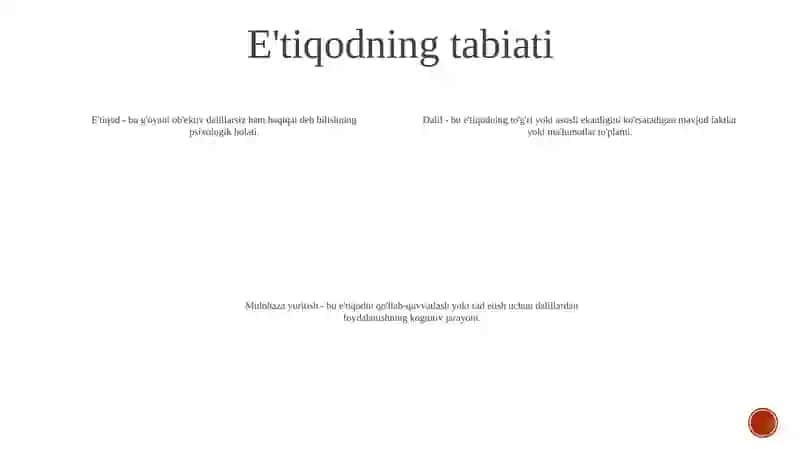 Dalillash Va Ishonch-E'Tiqodining Shakillanish Jarayoni 3