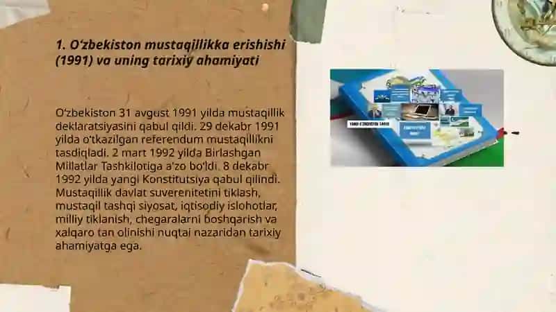 Oʻzbekistonning eng yangi tarixi va uning tarixiy ahamiyati 3