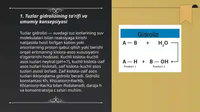 Tuzlar gidrolizi 3