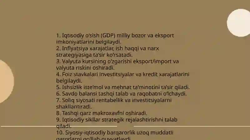 Xalqaro Menejmentda Boshqaruv Qarorlariga Ta'sir Etuvchi Tashqi Muhit 3
