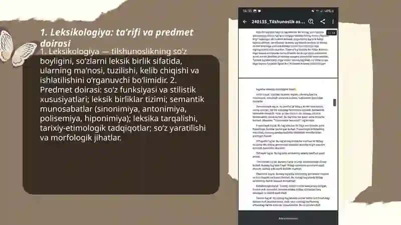 Leksikologiya va uning asosiy bo'limlari. Leksikografiya.Fraziologiya 3