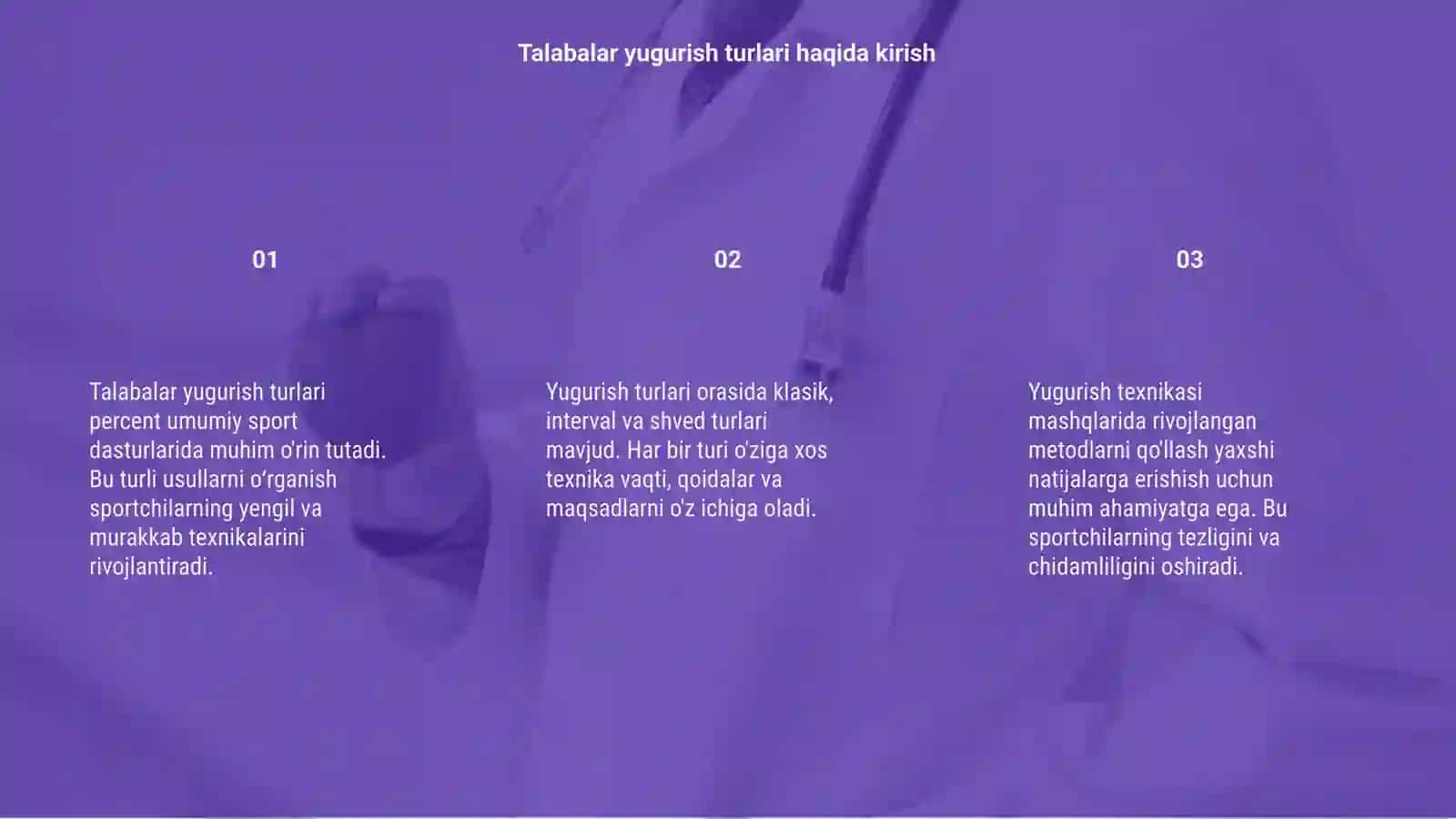 Talabalar yugirish turlari texnikasi 3