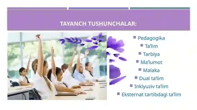 Boshlang'ich ta’lim pedagogikasi fanining mazmuni, predmeti, metodologiyasi, ilmiy-tadqiqot obyekti, metodlari. 3