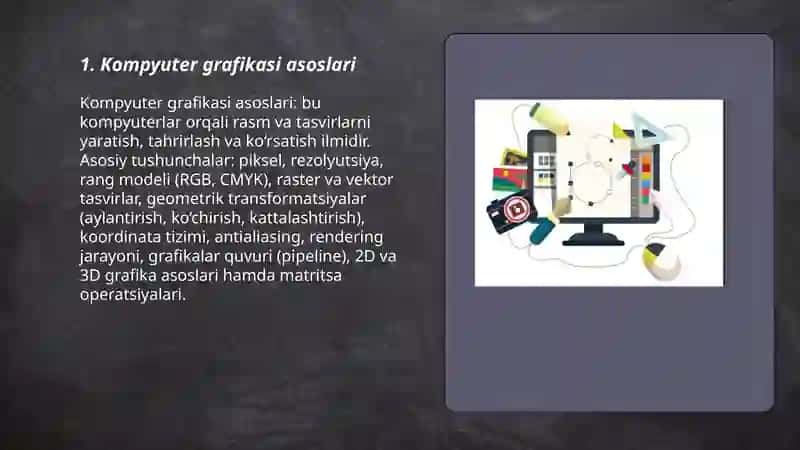 Kompyuter grafikasi va uning turlari 3