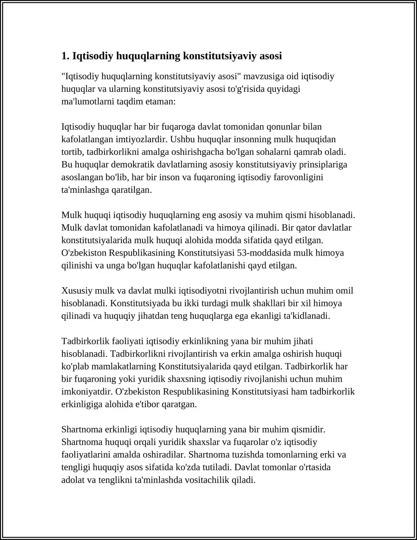 Iqtisodiy huquqlarning konstitutsiyaviy asosi 3