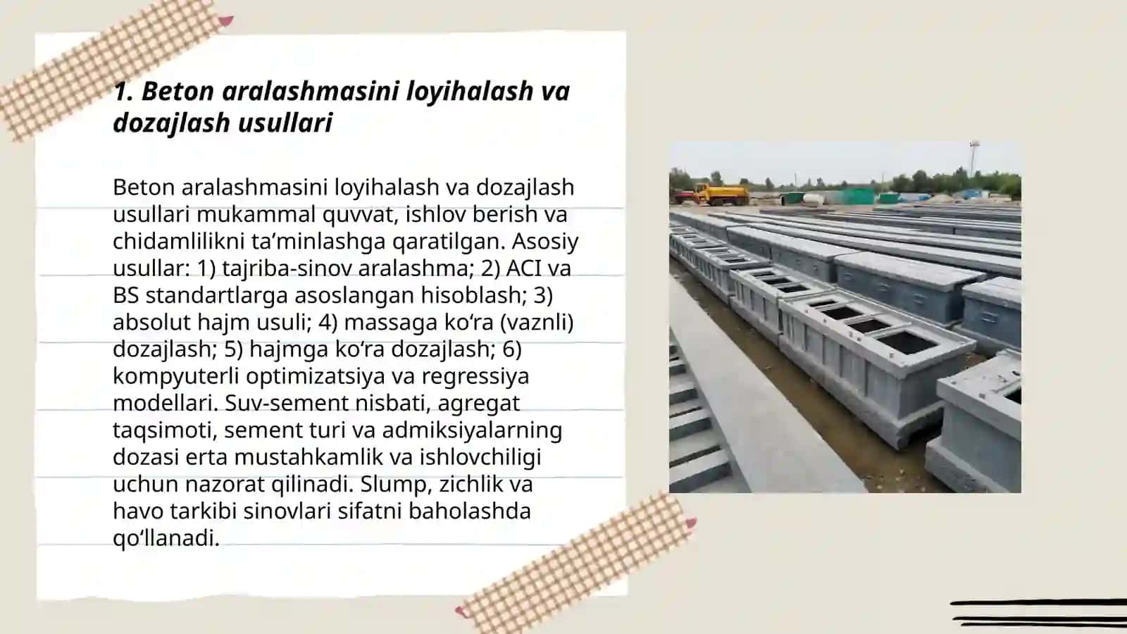 Temir beton ishlab chiqarish usullari 3