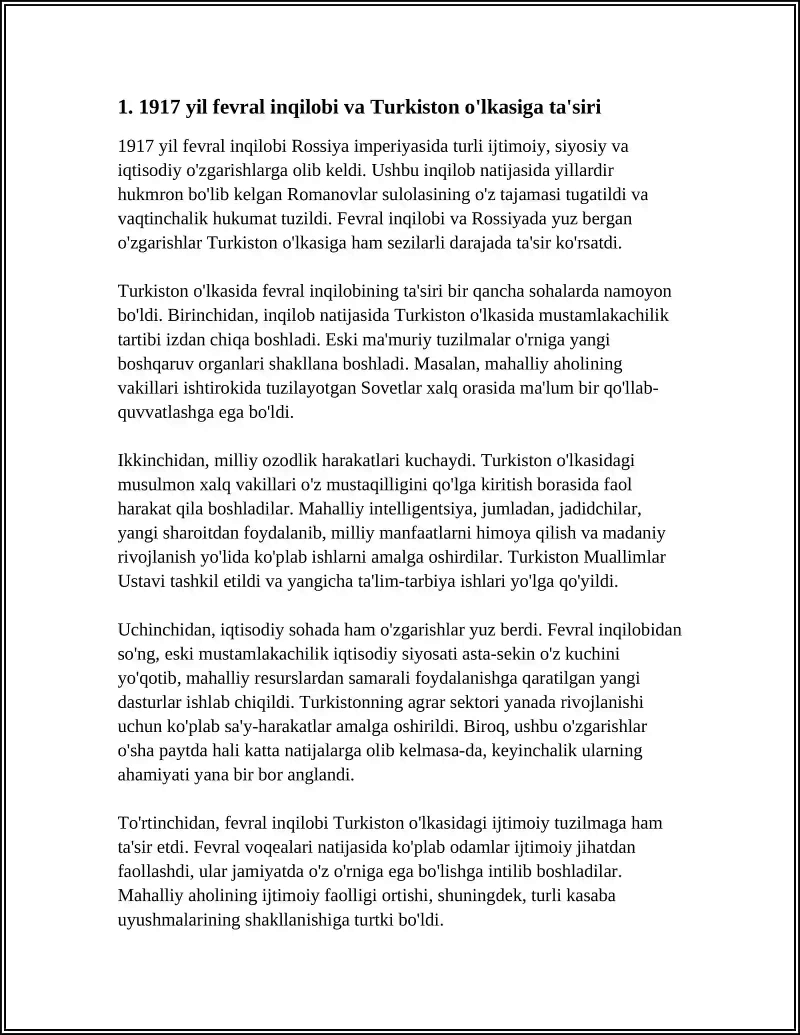 TURKISTON O'LKASI 1917YIL FEVRAL OKTYABR ORALIG'I 3