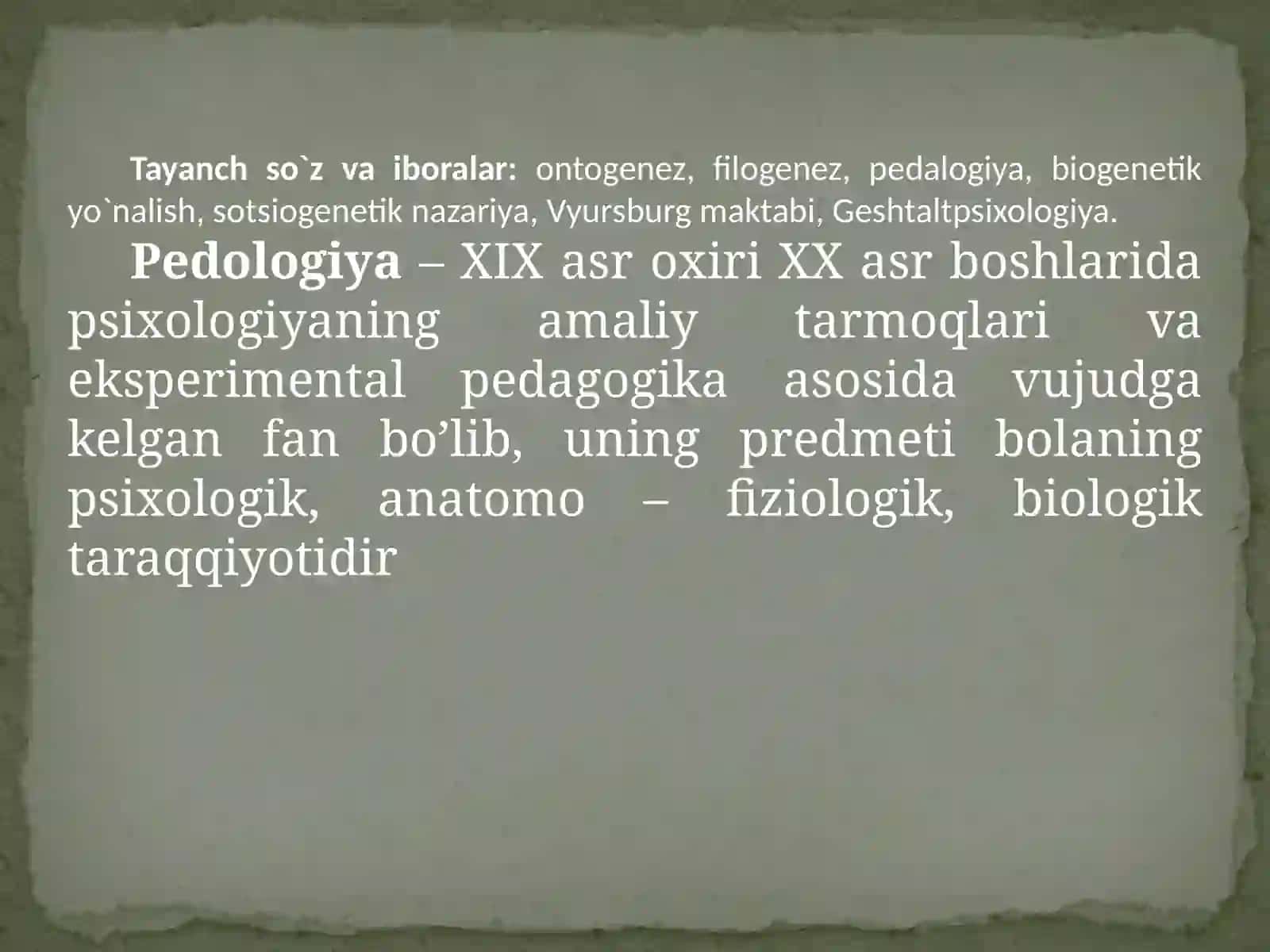 Yosh va pedagogik psixologiya fanining tadqiqot sohasi va muammolari 3