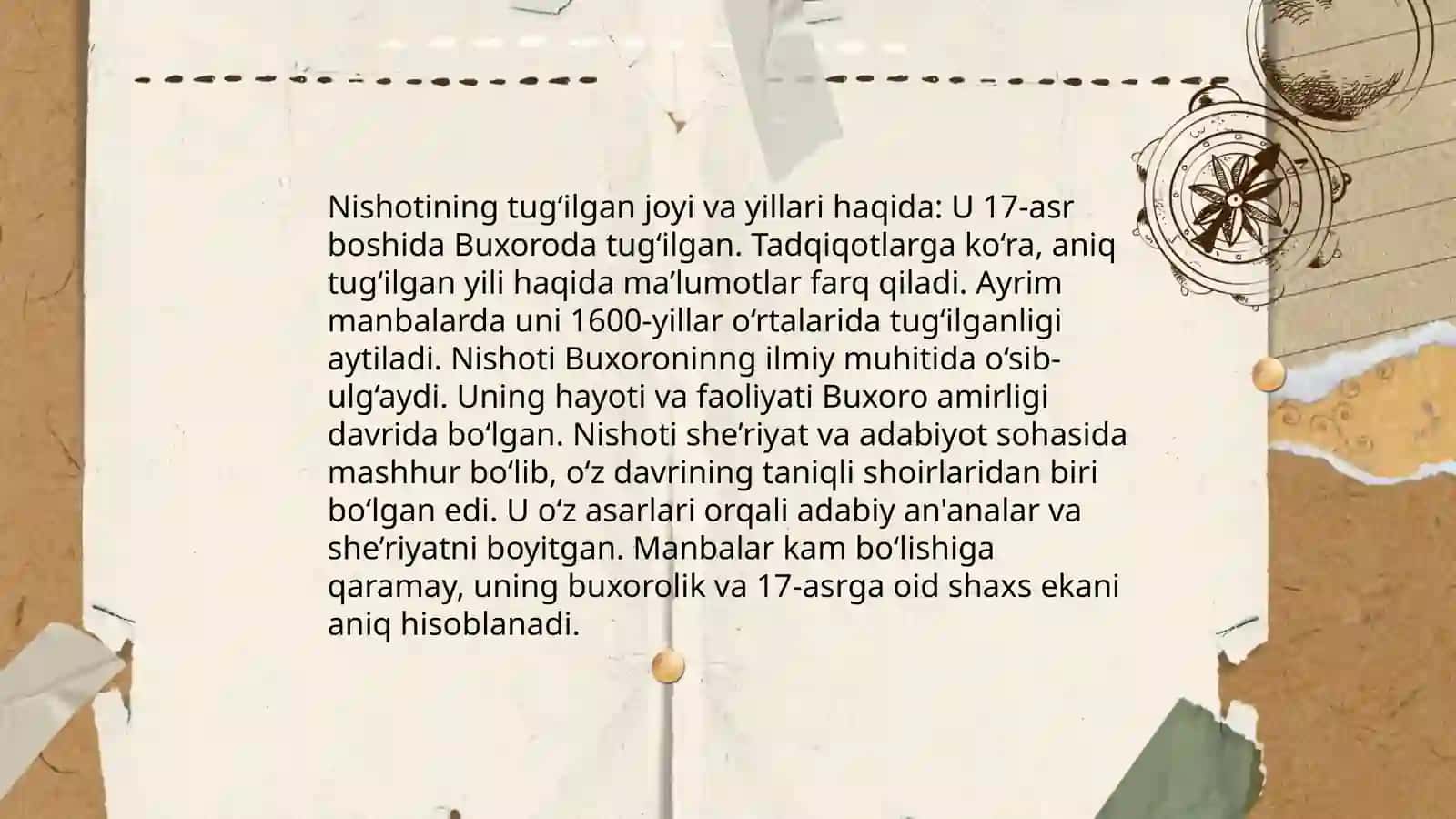 Nishotiyning hayoti va ijodi 3