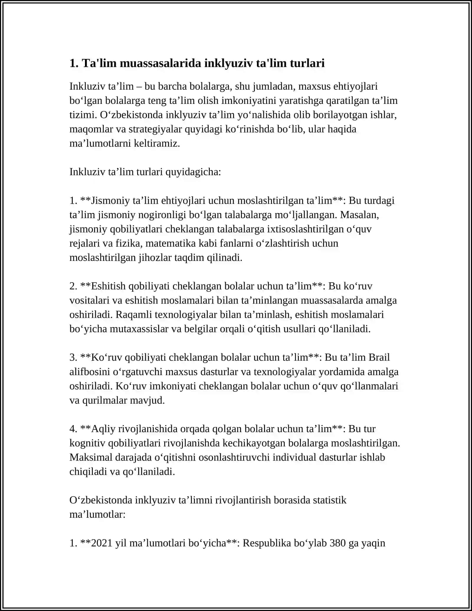 TA'LIM MUASSASALARDA SOG'LOM VA IMKONIYATI CHEKLANGAN YOSHLAR O'ZARO MULOQOTNING IJTIMOIY PERTSEPTSIYASI 3